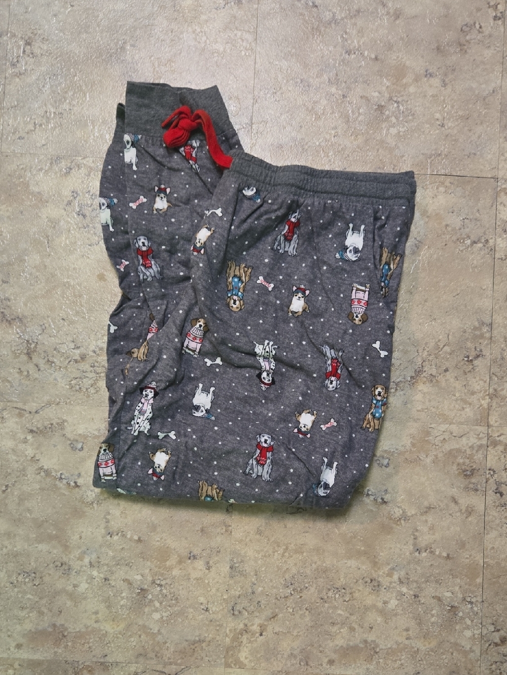 Secret Treasure Dog Print Pajama Pant